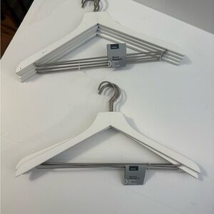 Made By Design White Wood Hangers with Metal Hooks